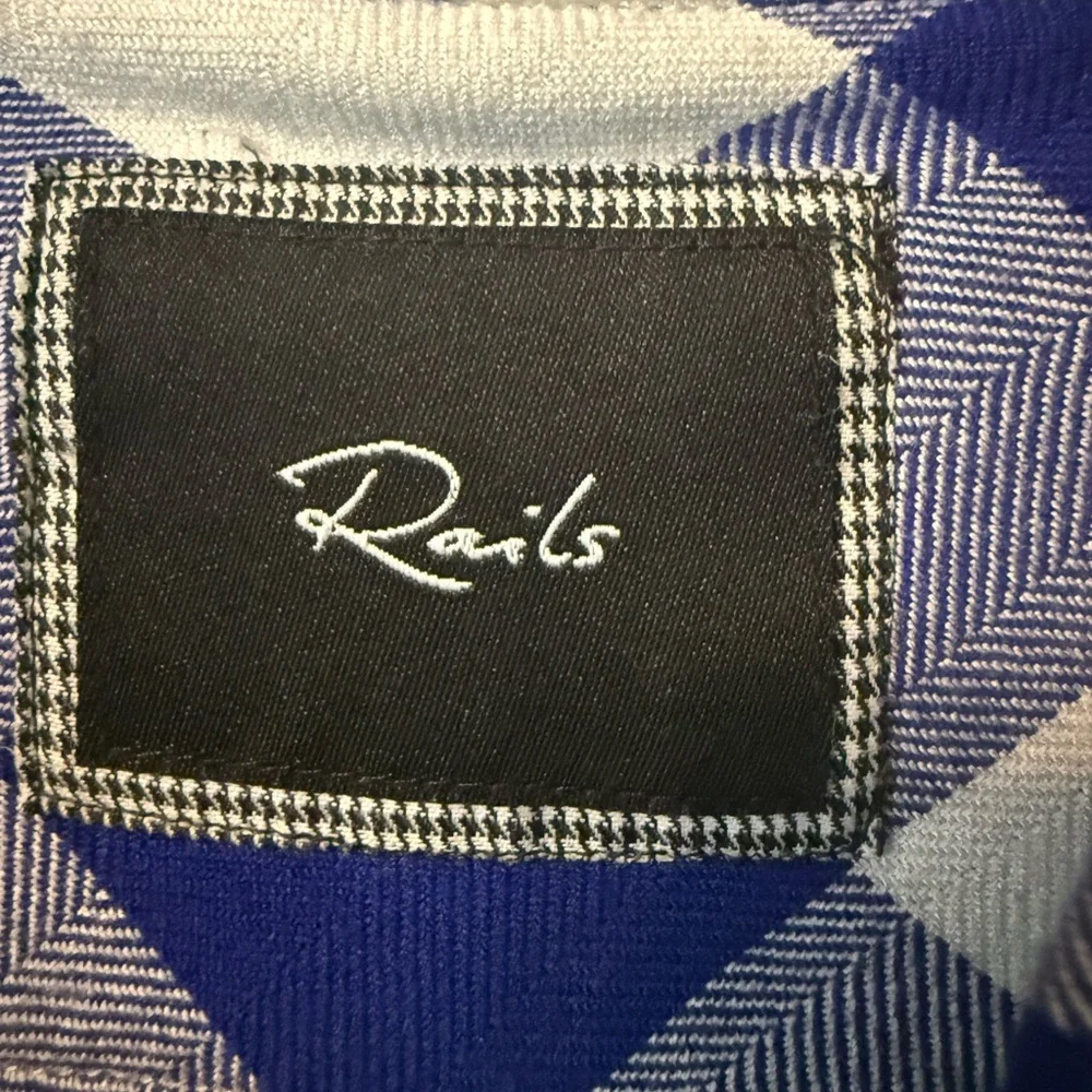 Blue and White Plaid Shirt - Picture 2 of 6